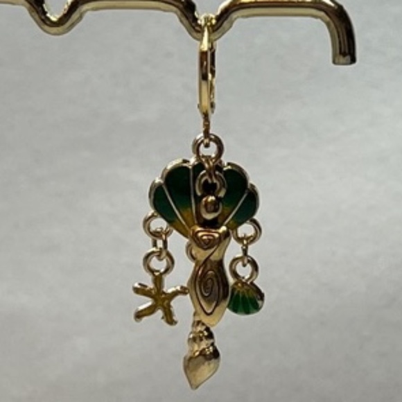 “Birth of Venus" Aphrodite Greek Mythology Goddess Handmade Earrings Seashells - Picture 4 of 14